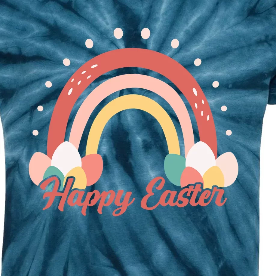 Happy Easter Rainbow Holiday Kids Tie-Dye T-Shirt