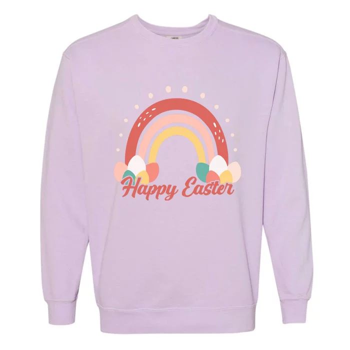 Happy Easter Rainbow Holiday Garment-Dyed Sweatshirt