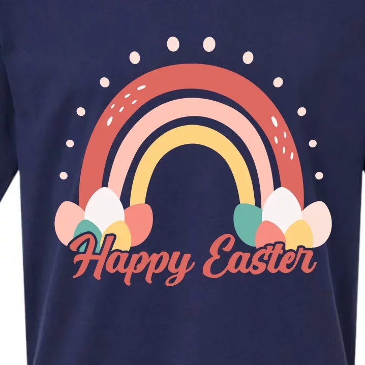 Happy Easter Rainbow Holiday Sueded Cloud Jersey T-Shirt