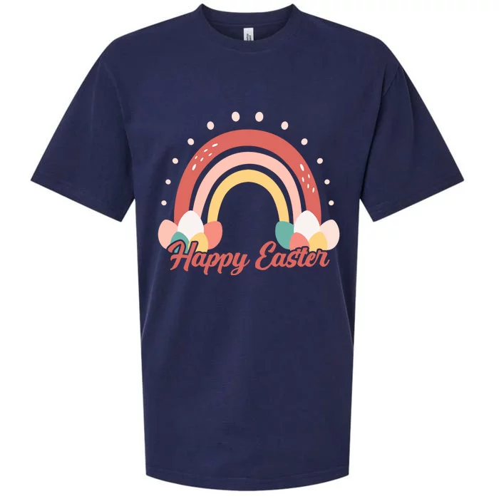 Happy Easter Rainbow Holiday Sueded Cloud Jersey T-Shirt