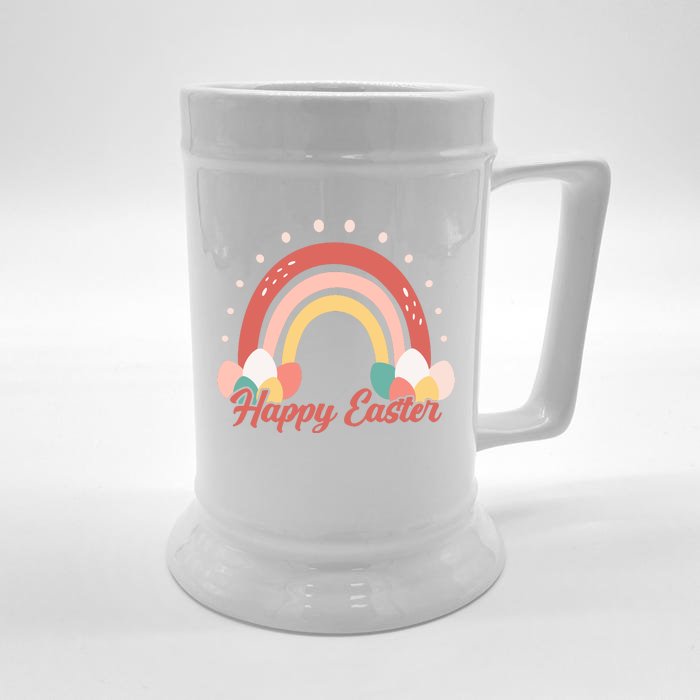 Happy Easter Rainbow Holiday Front & Back Beer Stein