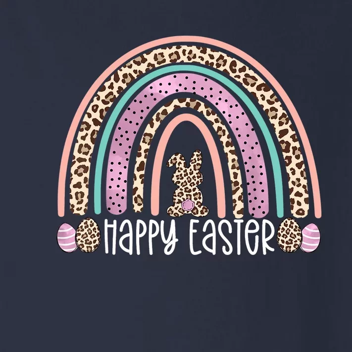 Happy Easter Rainbow Leopard Bunny Egg Hunting Wo Toddler Long Sleeve Shirt