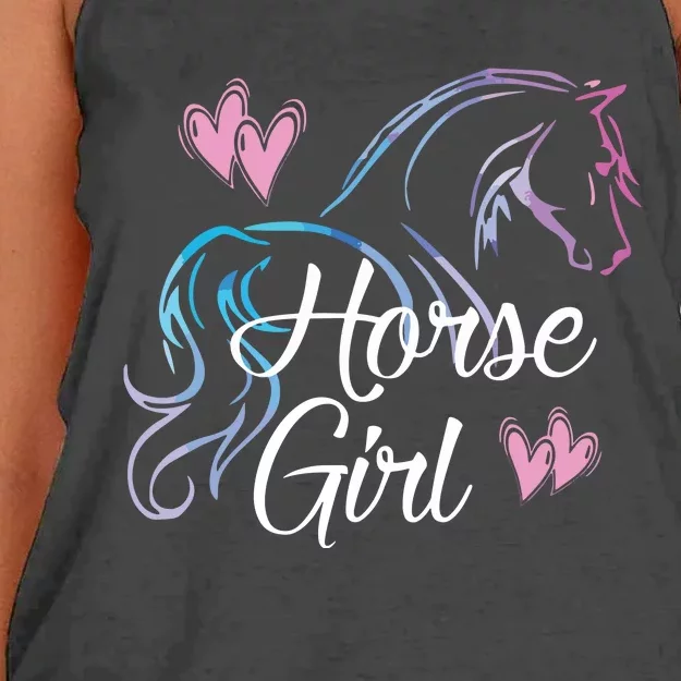 HORSE Equestrian Rider Horse Lover Women's Knotted Racerback Tank