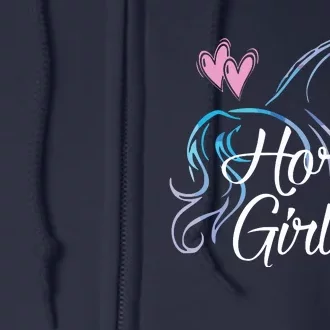 HORSE Equestrian Rider Horse Lover Full Zip Hoodie