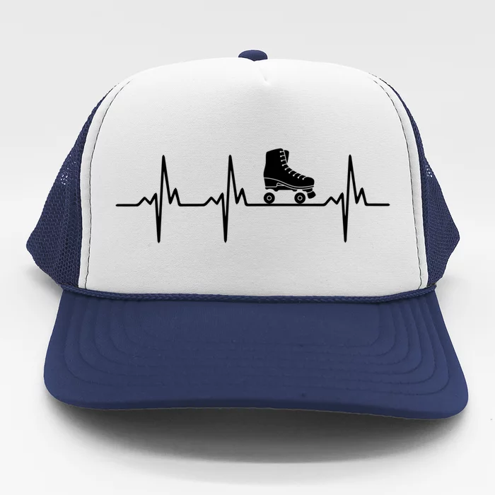 Heartbeat Ecg Roller Skates Roller Skating Inline Skating Gift Trucker Hat