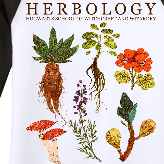 Herbology Hogwarts School of Witchcraft And Wizardry Women's Tri-Blend 3/4-Sleeve Raglan Shirt