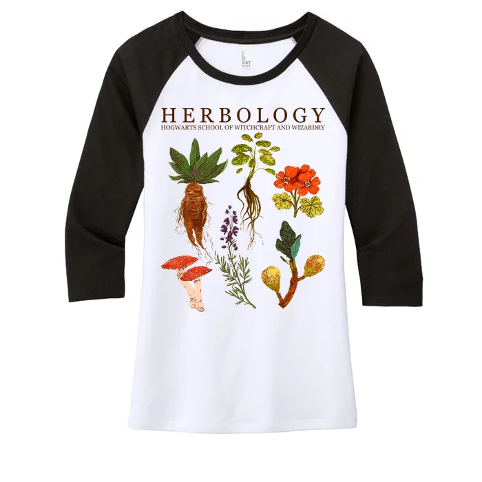 Herbology Hogwarts School of Witchcraft And Wizardry Women's Tri-Blend 3/4-Sleeve Raglan Shirt