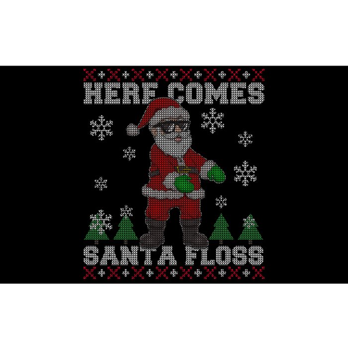 Here Comes Santa Floss Cool Ugly Christmas Bumper Sticker