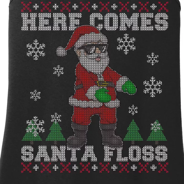 Here Comes Santa Floss Cool Ugly Christmas Ladies Essential Tank