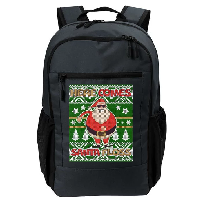 Here Comes Santa Floss Ugly Christmas Sweater Daily Commute Backpack