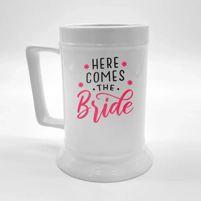 Here Comes The Bride Front & Back Beer Stein