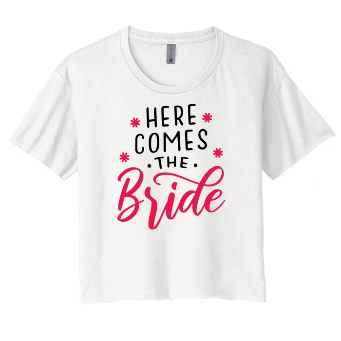 Here Comes The Bride Women's Crop Top Tee