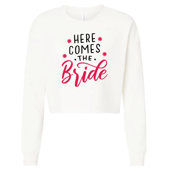 Here Comes The Bride Cropped Pullover Crew