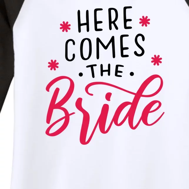 Here Comes The Bride Women's Tri-Blend 3/4-Sleeve Raglan Shirt