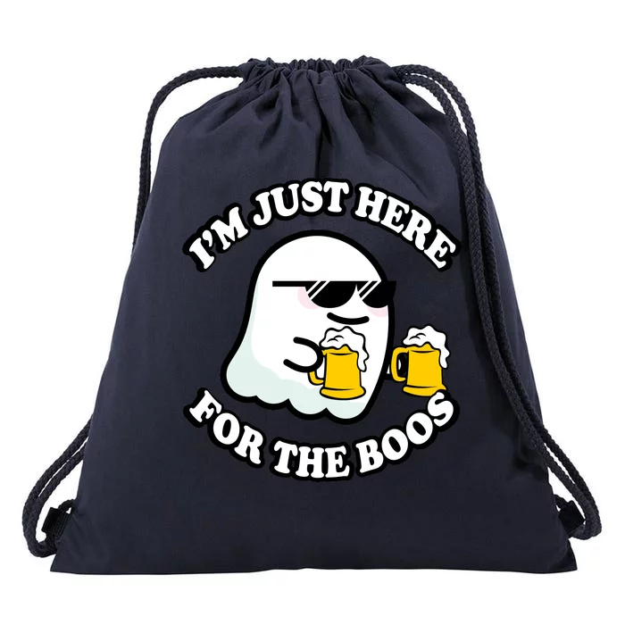 Here For The Boos Funny Halloween Party Drawstring Bag