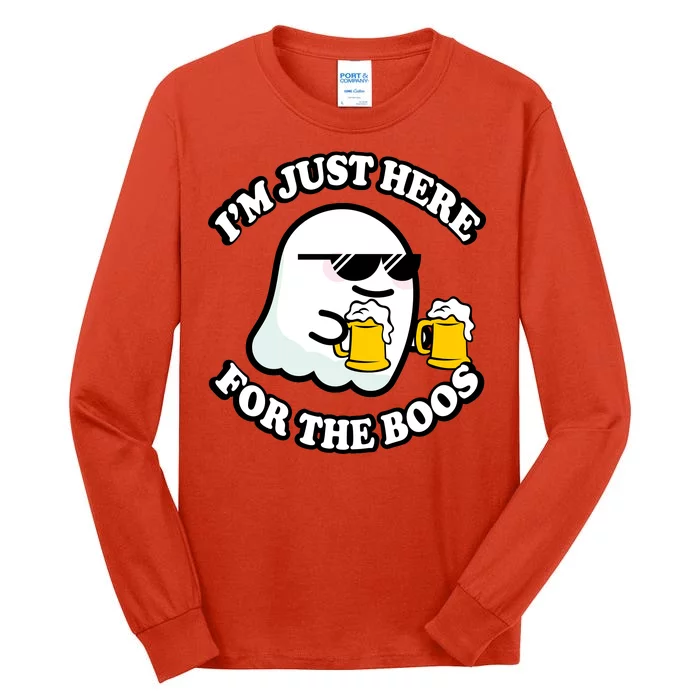 Here For The Boos Funny Halloween Party Tall Long Sleeve T-Shirt