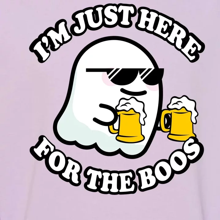 Here For The Boos Funny Halloween Party Garment-Dyed Sweatshirt