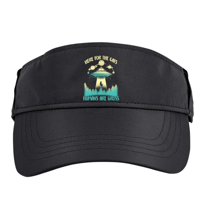 Here For The Cats Humans Are Gross Adult Drive Performance Visor