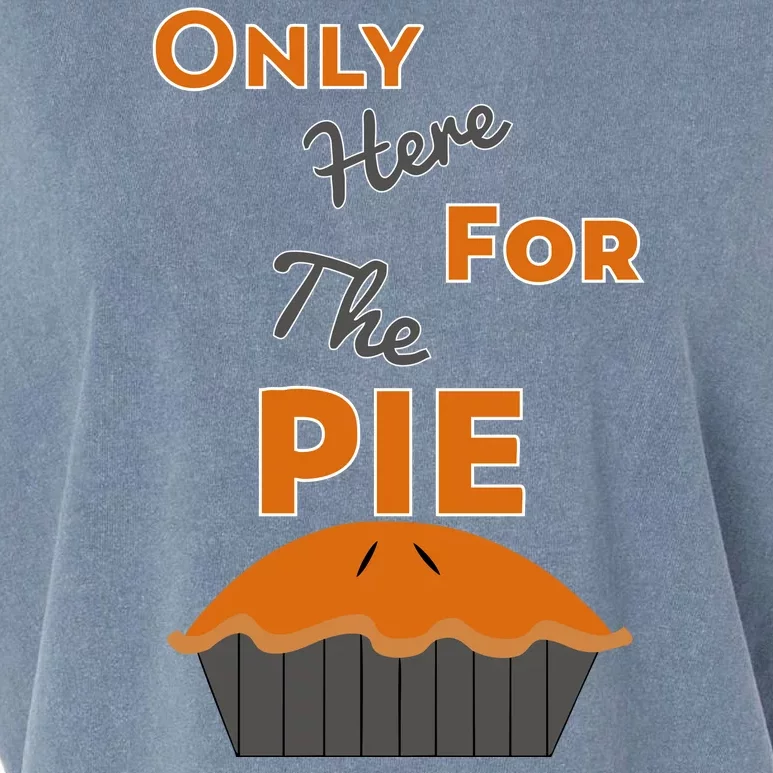 Here For The Pie Funny Thanksgiving Garment-Dyed Women's Muscle Tee