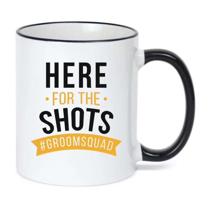 Here For The Shots Groom Squad Black Color Changing Mug