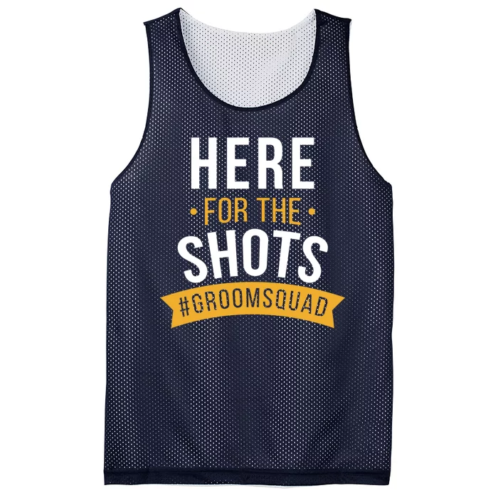 Here For The Shots Groom Squad Mesh Reversible Basketball Jersey Tank