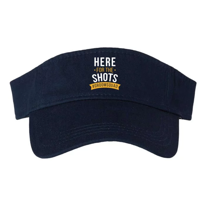 Here For The Shots Groom Squad Valucap Bio-Washed Visor