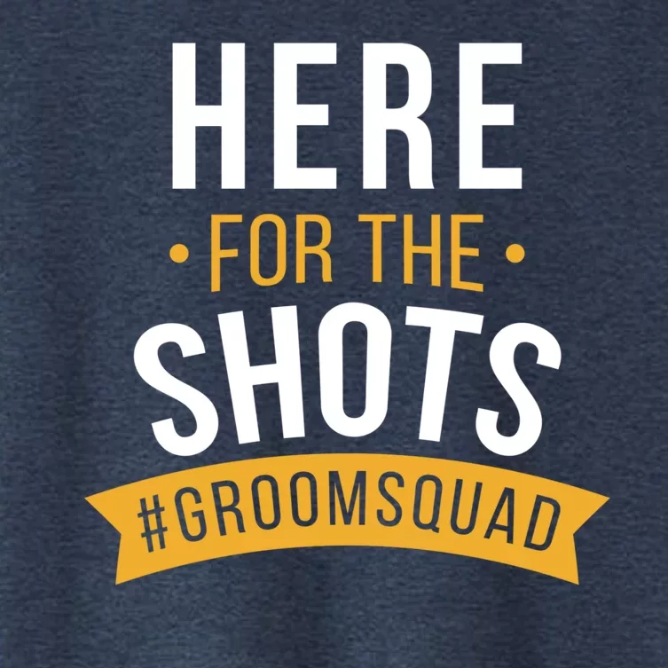 Here For The Shots Groom Squad Women's Crop Top Tee