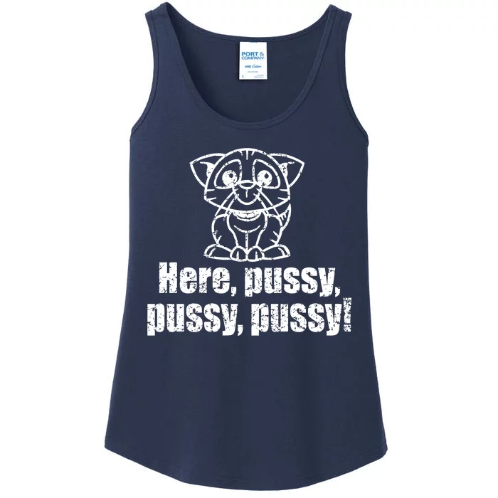 Here Pussy Pussy Pussy Cat Ladies Essential Tank