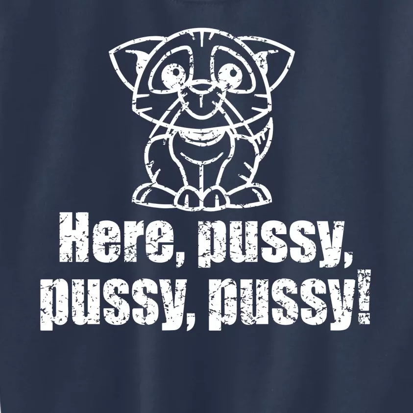 Here Pussy Pussy Pussy Cat Kids Sweatshirt