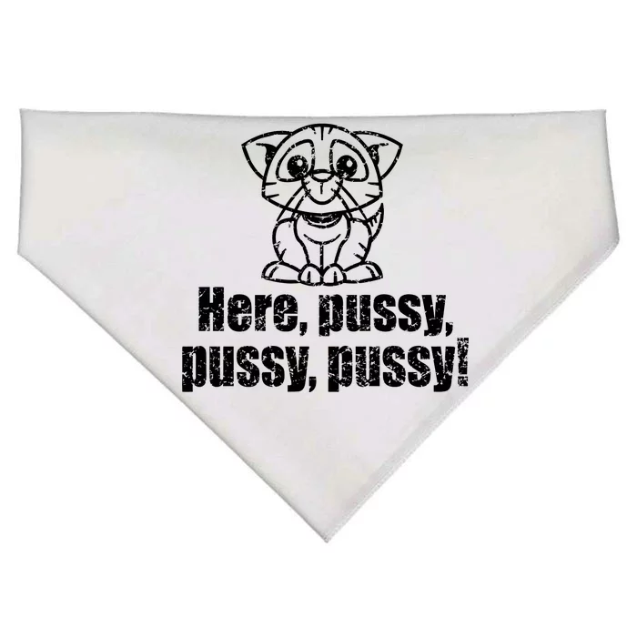 Here Pussy Pussy Pussy Cat USA-Made Doggie Bandana