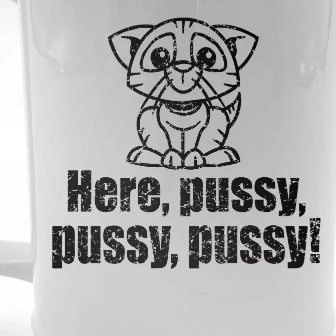 Here Pussy Pussy Pussy Cat Front & Back Beer Stein