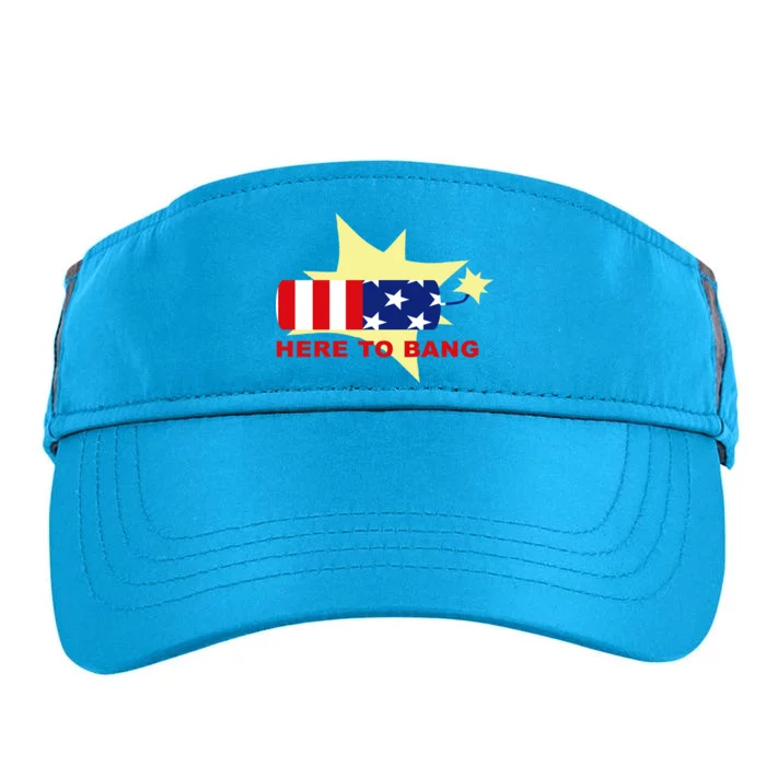 Here To Bang Independence Day 4th of July Adult Drive Performance Visor