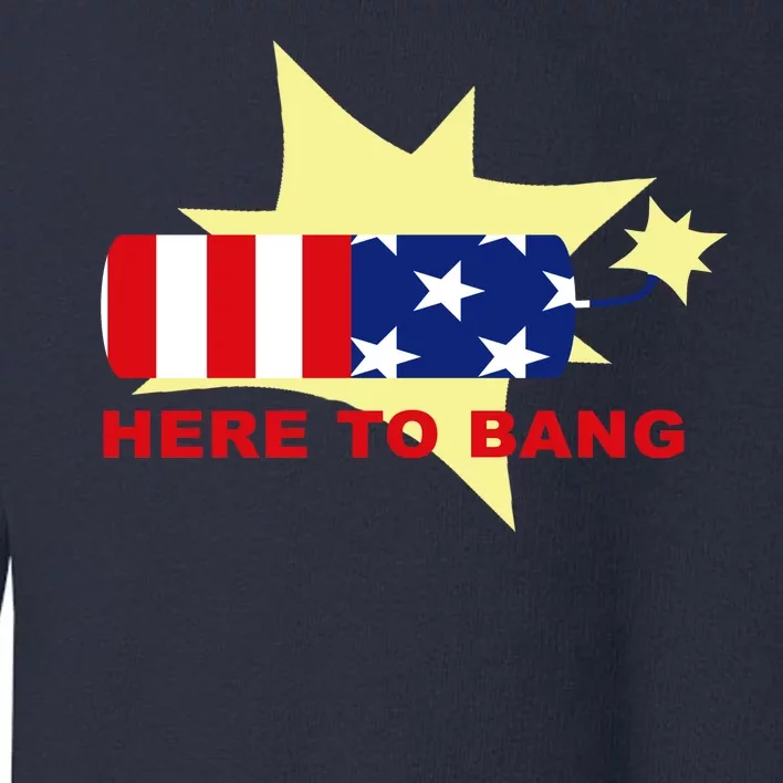 Here To Bang Independence Day 4th of July Toddler Sweatshirt