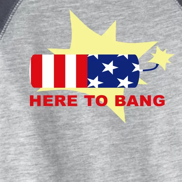 Here To Bang Independence Day 4th of July Toddler Fine Jersey T-Shirt