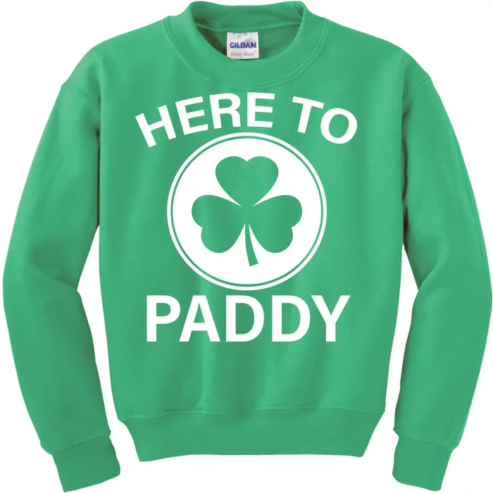 Here To Paddy Funny St Patricks Day Kids Sweatshirt