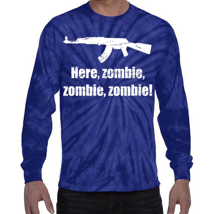 Here Zombie Zombie Zombie Tie-Dye Long Sleeve Shirt