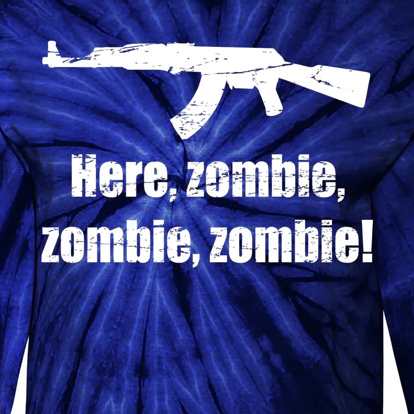 Here Zombie Zombie Zombie Tie-Dye Long Sleeve Shirt