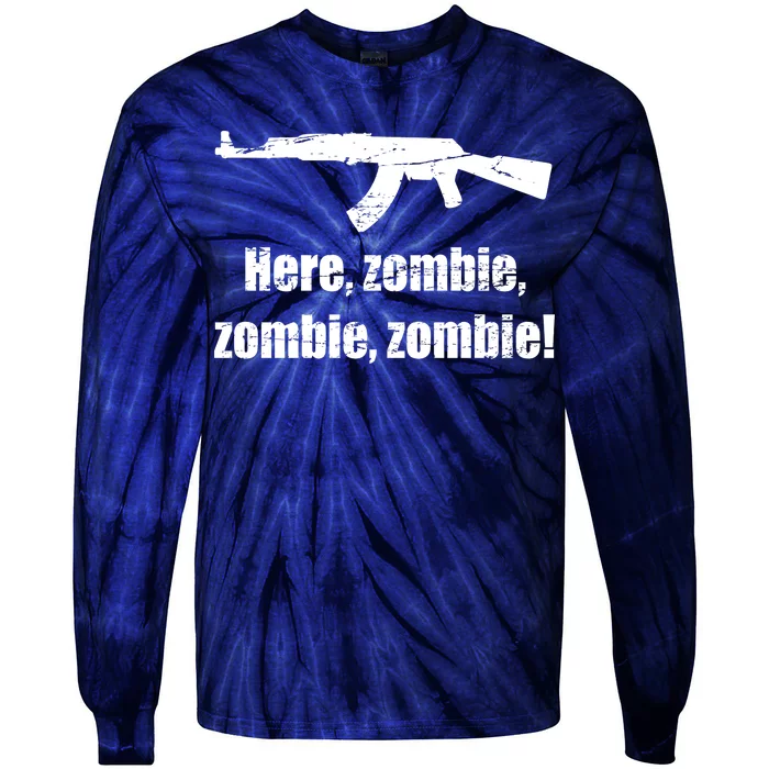 Here Zombie Zombie Zombie Tie-Dye Long Sleeve Shirt