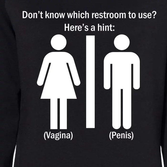 Here's A Hint Vagina Penis Womens California Wash Sweatshirt