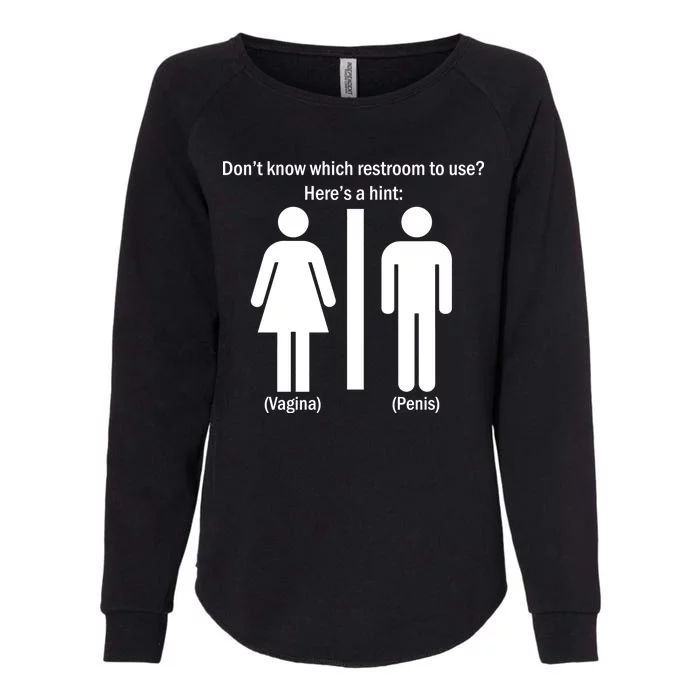 Here's A Hint Vagina Penis Womens California Wash Sweatshirt