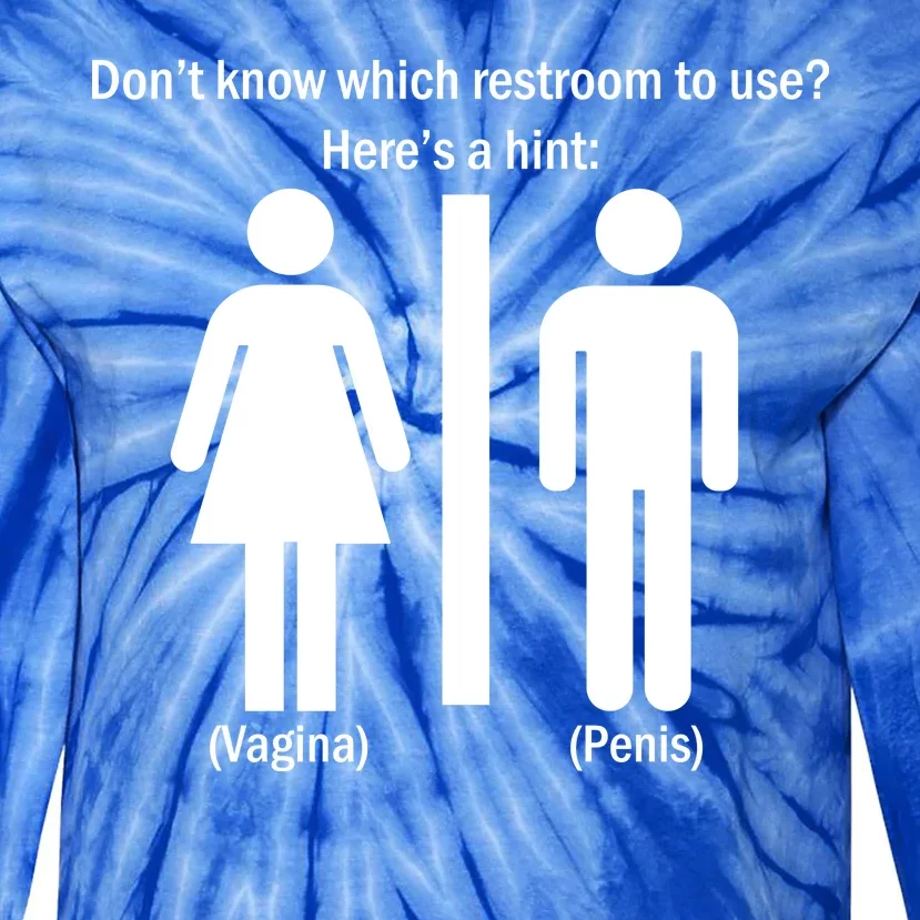 Here's A Hint Vagina Penis Tie-Dye Long Sleeve Shirt