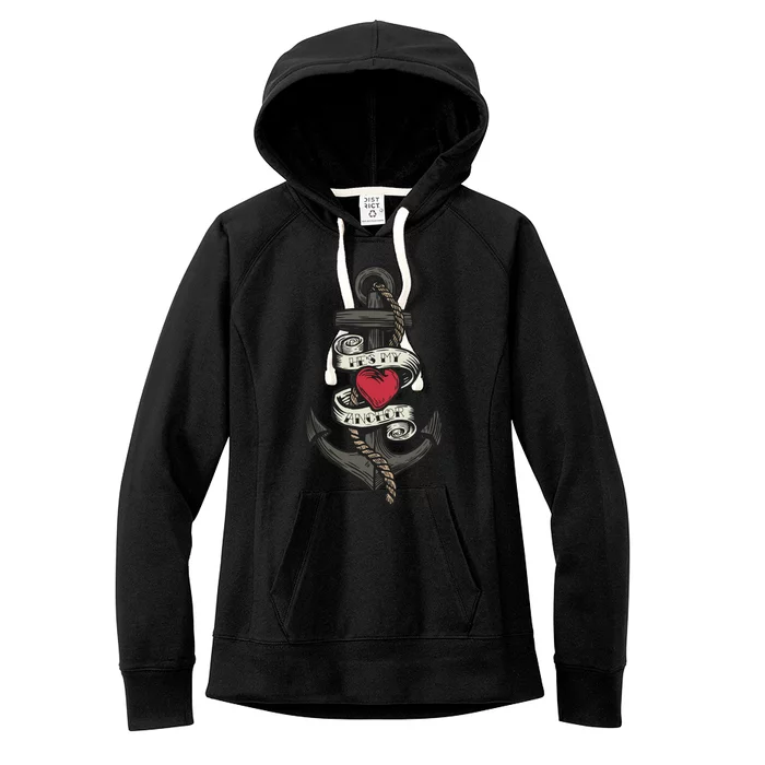 He's My Anchor Women's Fleece Hoodie