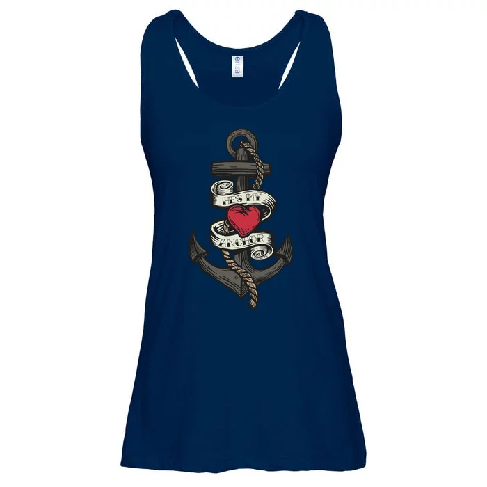 He's My Anchor Ladies Essential Flowy Tank