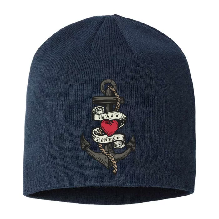 He's My Anchor 8 1/2in Sustainable Knit Beanie