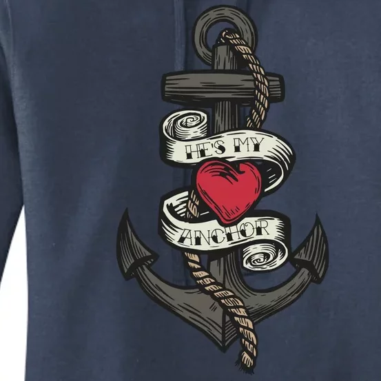 He's My Anchor Women's Pullover Hoodie