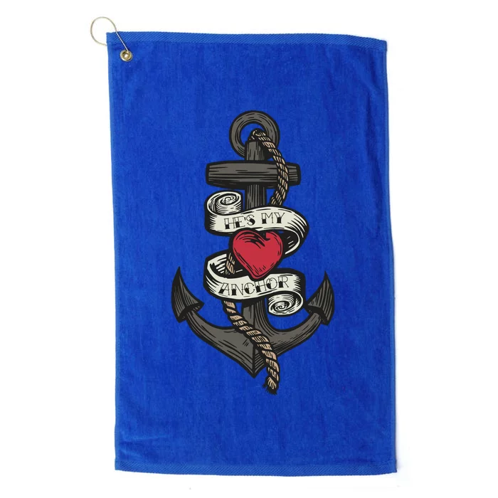 He's My Anchor Platinum Collection Golf Towel