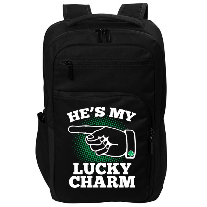 He's My Lucky Charm St Patrick's Day Matching Couples Impact Tech Backpack