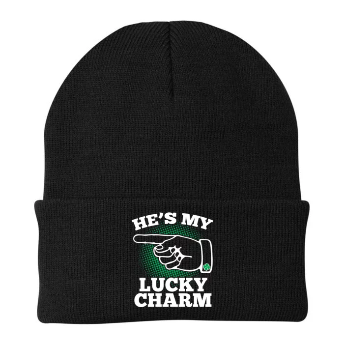 He's My Lucky Charm St Patrick's Day Matching Couples Knit Cap Winter Beanie