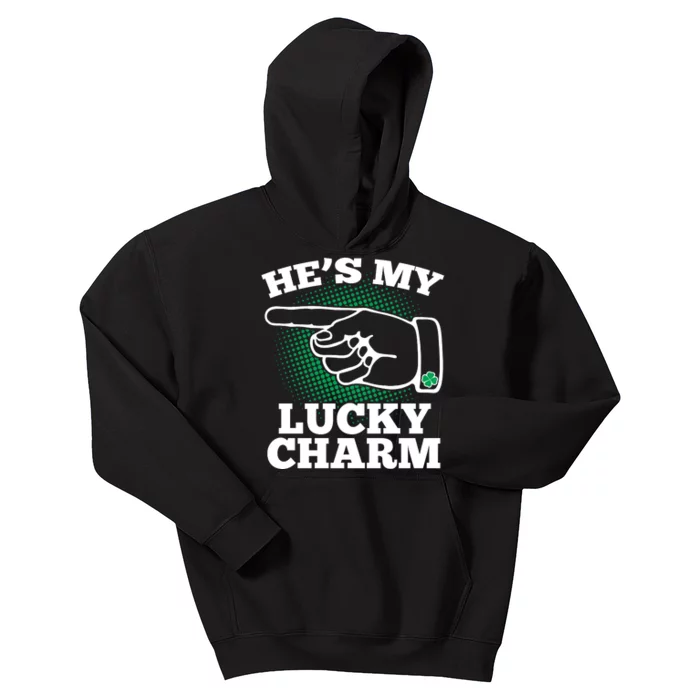 He's My Lucky Charm St Patrick's Day Matching Couples Kids Hoodie