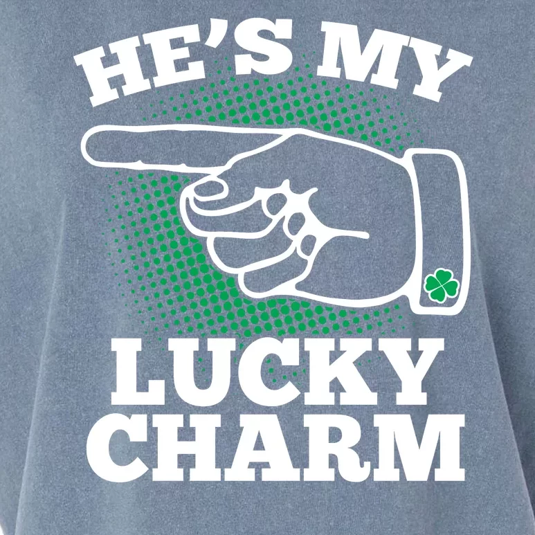 He's My Lucky Charm St Patrick's Day Matching Couples Garment-Dyed Women's Muscle Tee